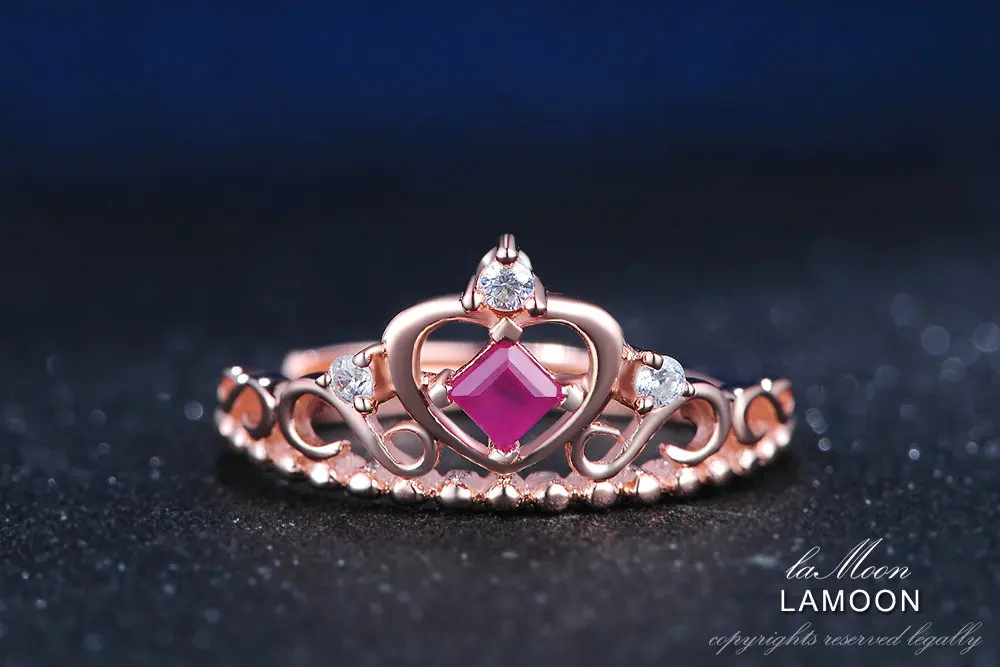 Ламон серебро 925 ювелирные изделия Принцесса огранка 0.2ct настоящий Рубин натуральный драгоценный камень роскошные S925 обручальное кольцо LMRI013