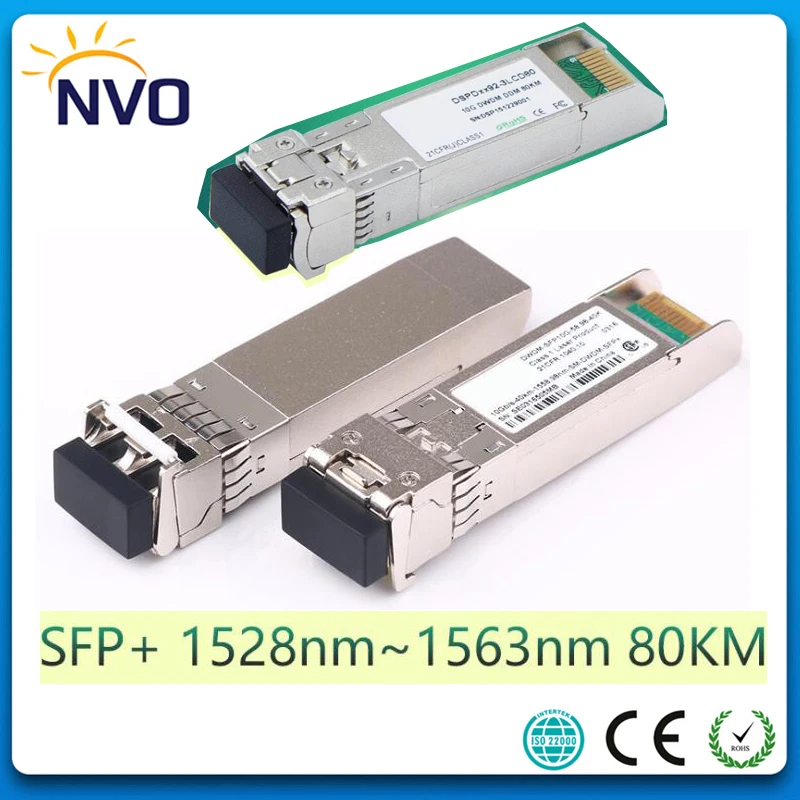 Бесплатная доставка 10G DWDM-SFP +-ZR двойное волокно LC 80 км сетка ITU 17 ~ 61ch DWDM SFP +