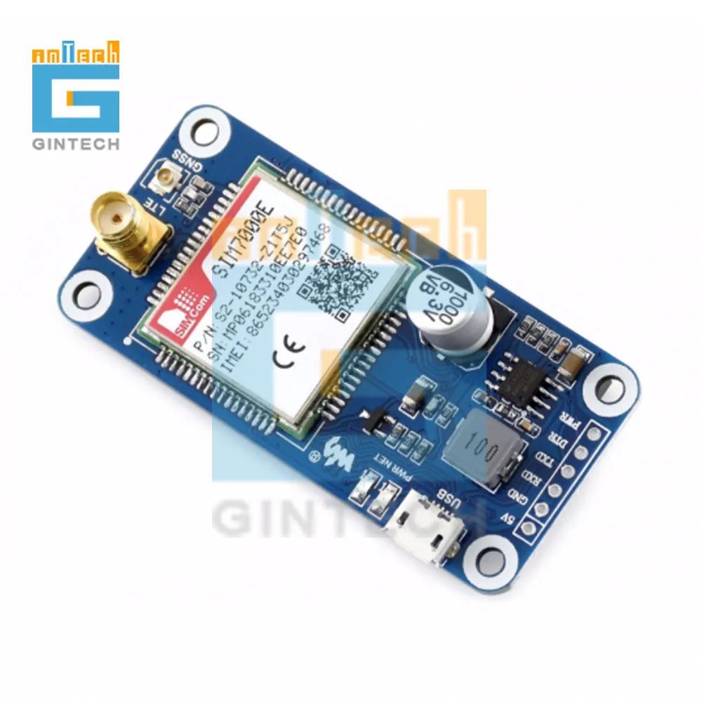 Шляпа SIM7000C SIM7000 NB IoT / eMTC EDGE GPRS GNSS для Raspberry Pi |Запасные части| |