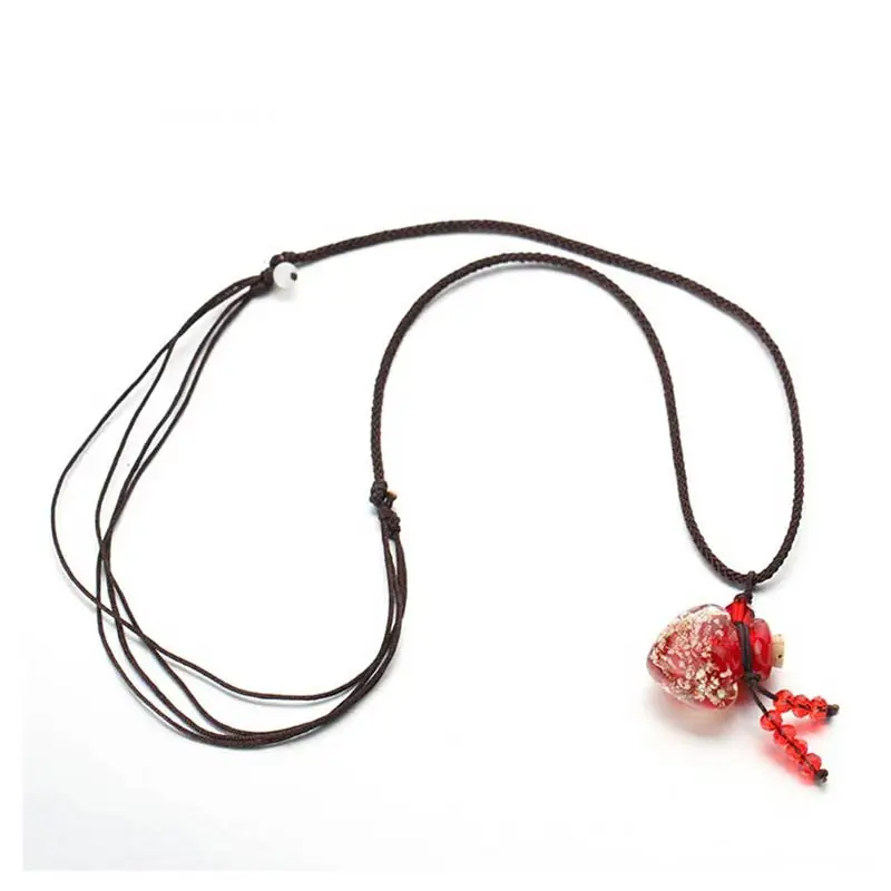 Soul Pendant Necklace mini urn heart pet cremation urns memorials urna cinerary Lampwork Glass Bottle For Dogs cats bird | Дом и сад