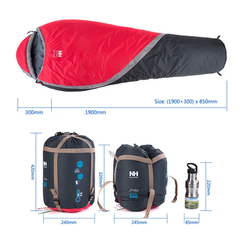 NatureHike Мумия спальный мешок кемпинг складной Сращивание Весна Зима 0-5 градусов NH15S001-S