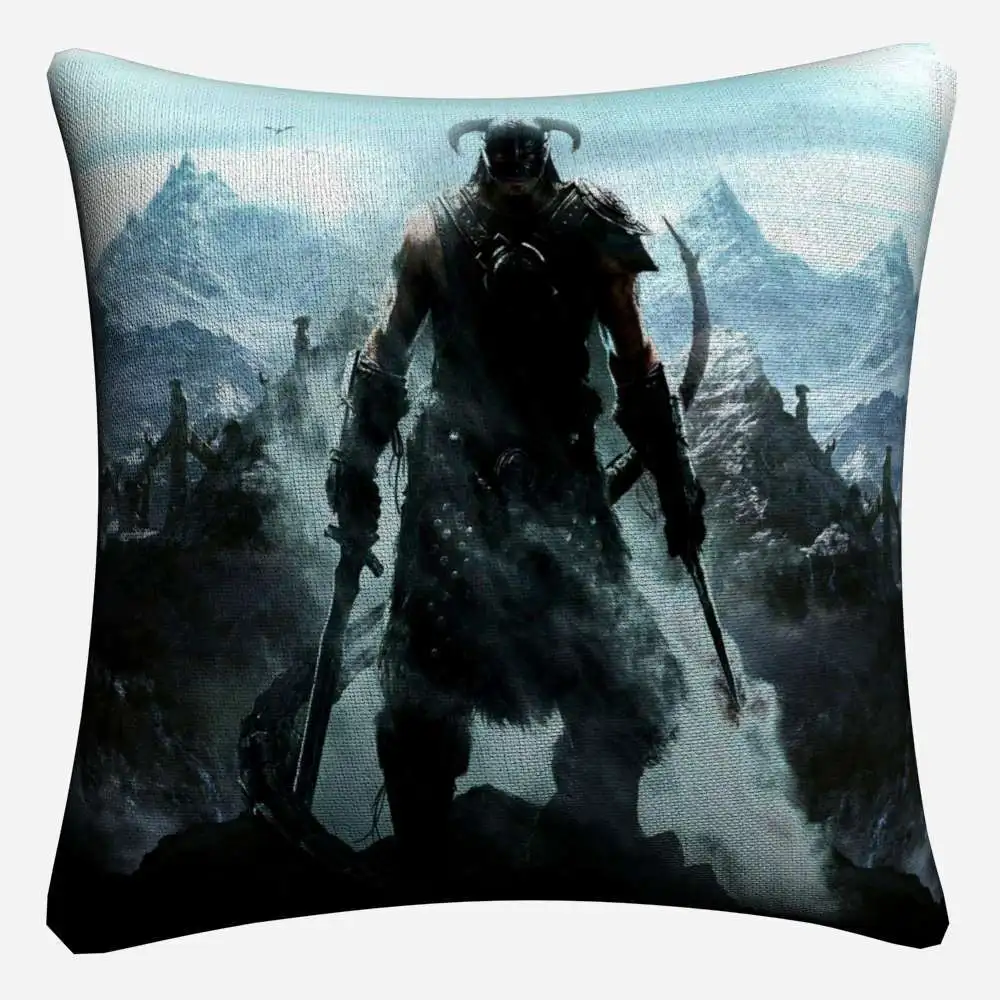 Skyrim The Elder Scrolls игры декоративное постельное белье Наволочка для дивана размером 45*45 см домашний декор пледы наволочка almofada - Цвет: 7