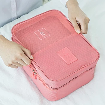 watermelon red Удобные дорожные сумки, складные нейлоновые сумки для походной обуви, чемоданы, коробки для обуви, переносные водонепроницаемые дорожные сумки - Цвет: watermelon red