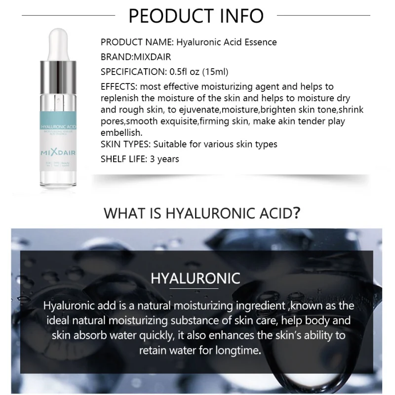 

Shrink Pores Facial Serum Hyaluronic Acid Liquid Essence Lifting Firming Whitening Anti Aging Anti Wrinkle Solution Skin Care