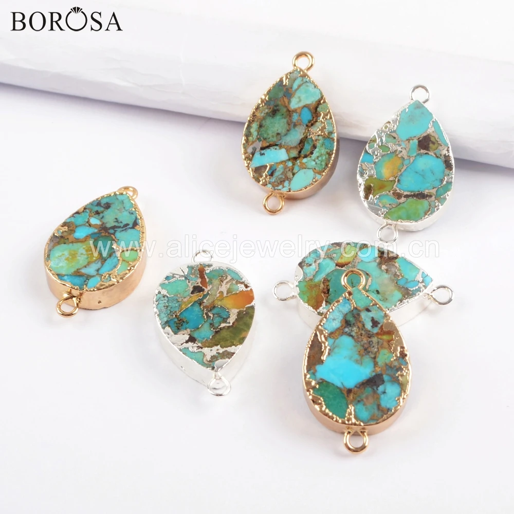 

BOROSA 5 шт. медные брикетные разъемы, медные, золотые бриллианты, ювелирные изделия для ожерелья G1706