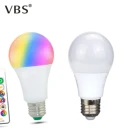 E27 Светодиодный светильник 5 Вт 10 Вт 15 Вт белый ПВХ алюминийбелый и RGB ChangingMagic светодиодный лампочка 85-265 в лампада bombillas лампа A1