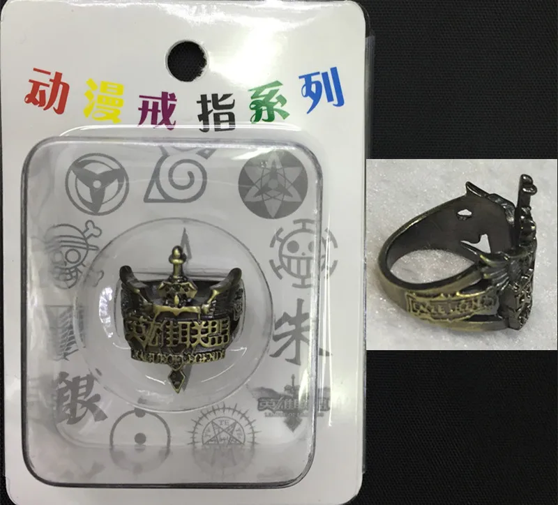 Одна штука Наруто Fate stay night Attack on Titan Kuroshitsuji GINTAMA hero alliance модная модель кольца с