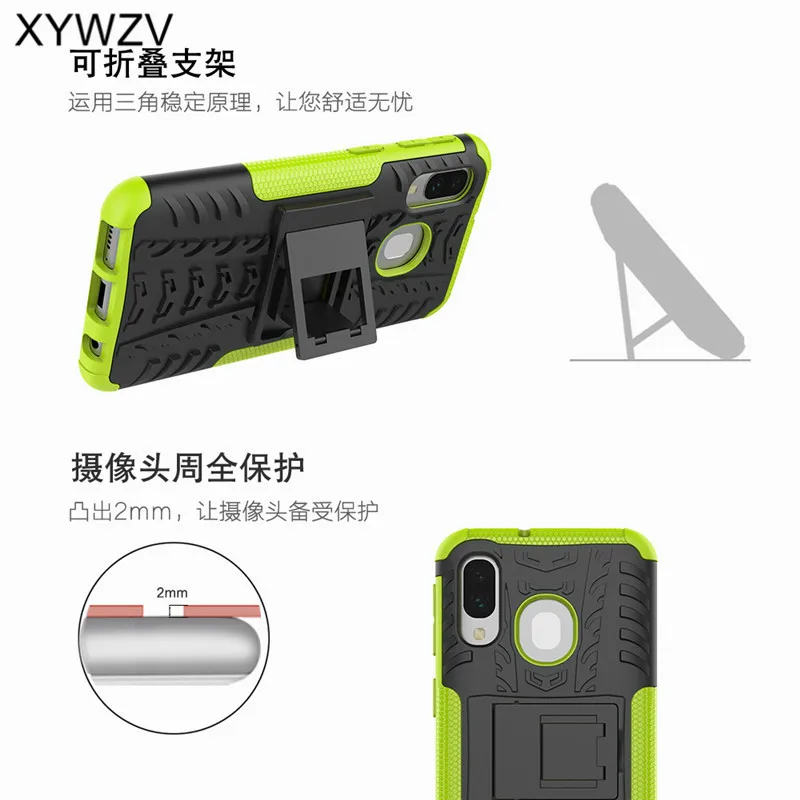 For Samsung Galaxy A40 Case Shockproof Armor Silicone Hard PC Phone Back Cover Holder Fundas |