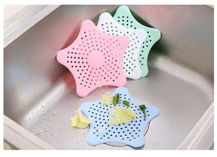 2018 Новая кухня силиконовые пятиконечная звезда Раковина фильтр Ванная комната