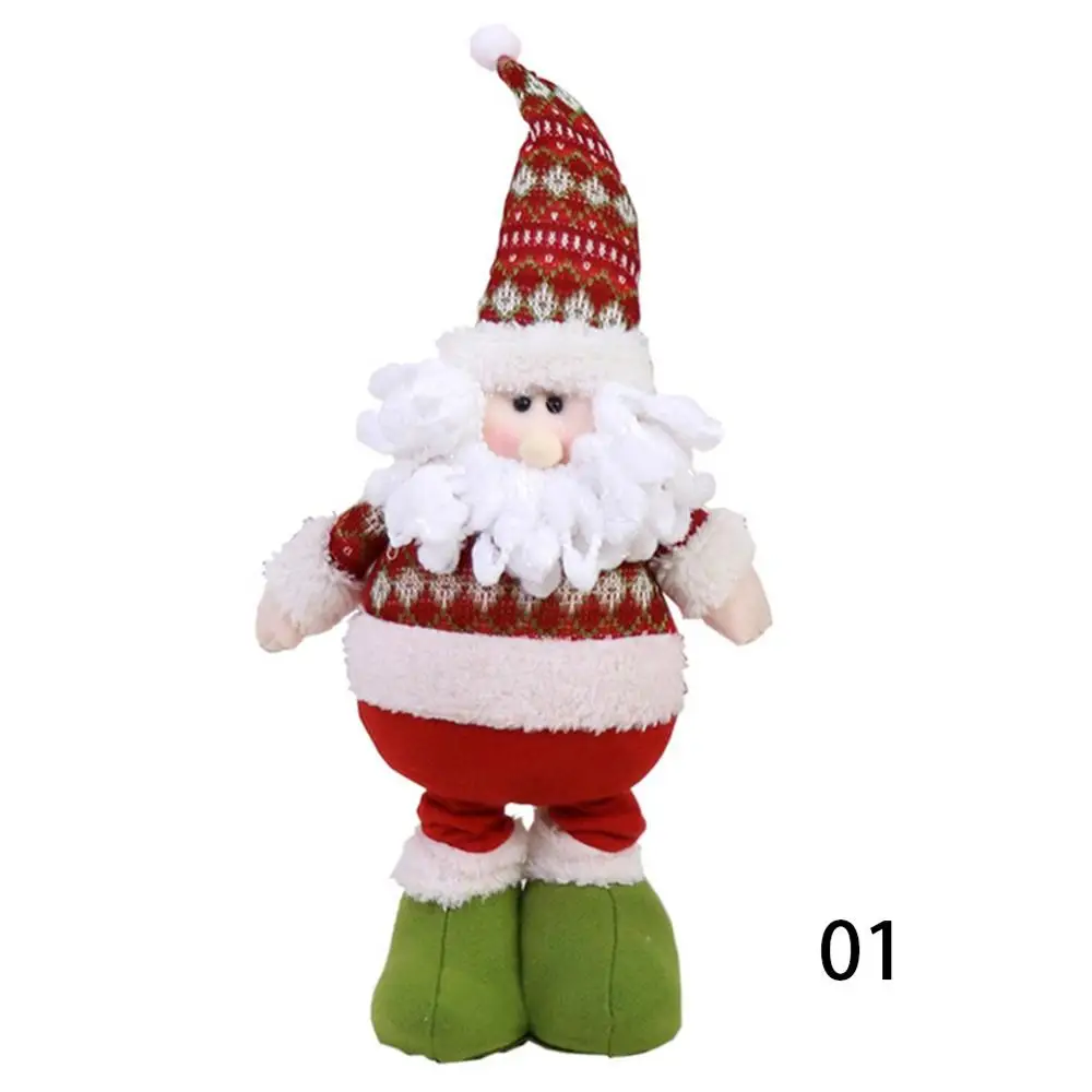 Santa Claus Рождественские куклы плюшевые животные Санта-Клаус Снеговик украшения для дома выдвижной стоячая Игрушка день рождения подарок Дети#254255 - Цвет: Santa Claus