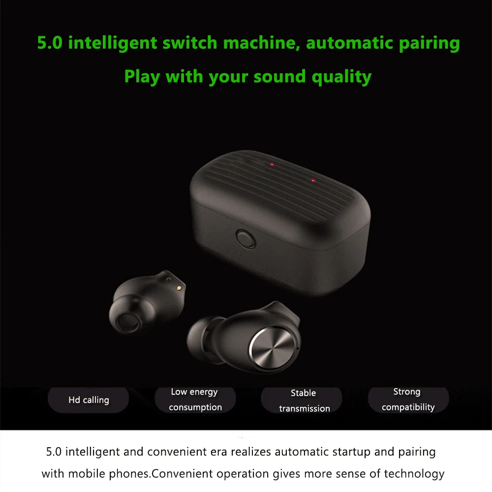 L18 TWS 5,0 Bluetooth наушники 3D стерео звук шумоподавление Беспроводная гарнитура с умным управлением двойной микрофон зарядная коробка