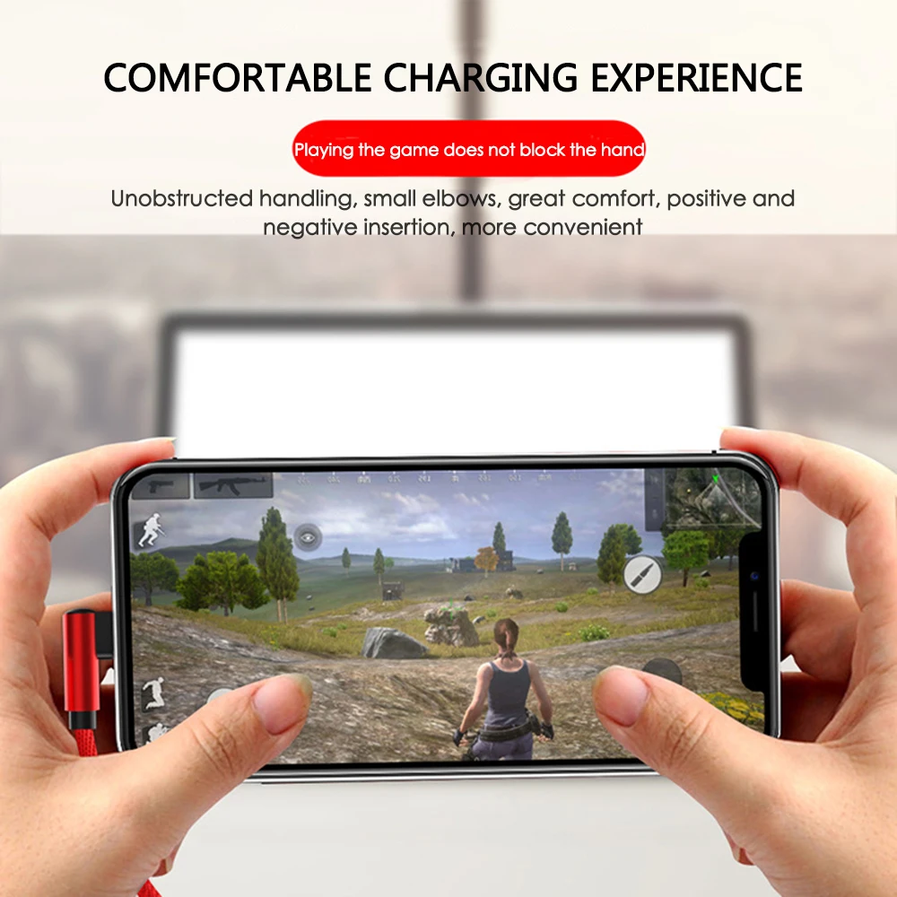 1 м 90 градусов USB зарядное устройство быстрый кабель для IPhone X XR XS MAX IPad шнур для телефона Зарядка Micro usb type C кабель