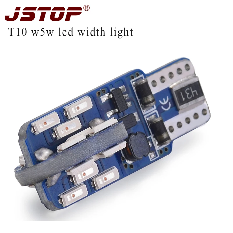 

JSTOP high quality car Lights width lamps 6000K 4014SMD led T10 w5w canbus bulbs 12V/24V Pure white Warm White Clearance Lights