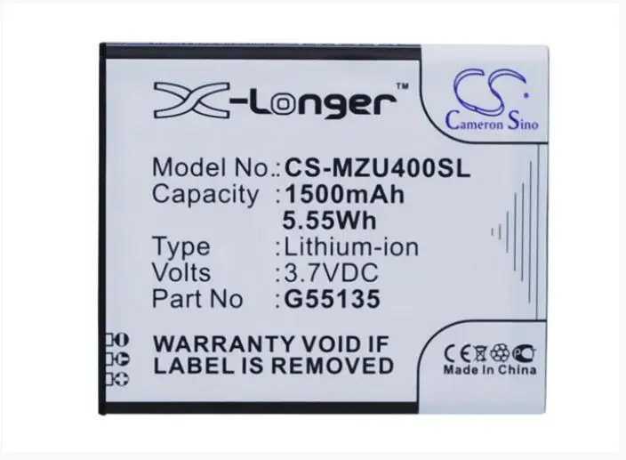Cameron sino 1500mAh аккумулятор для мобильного телефона Navon mizu M400 G55135