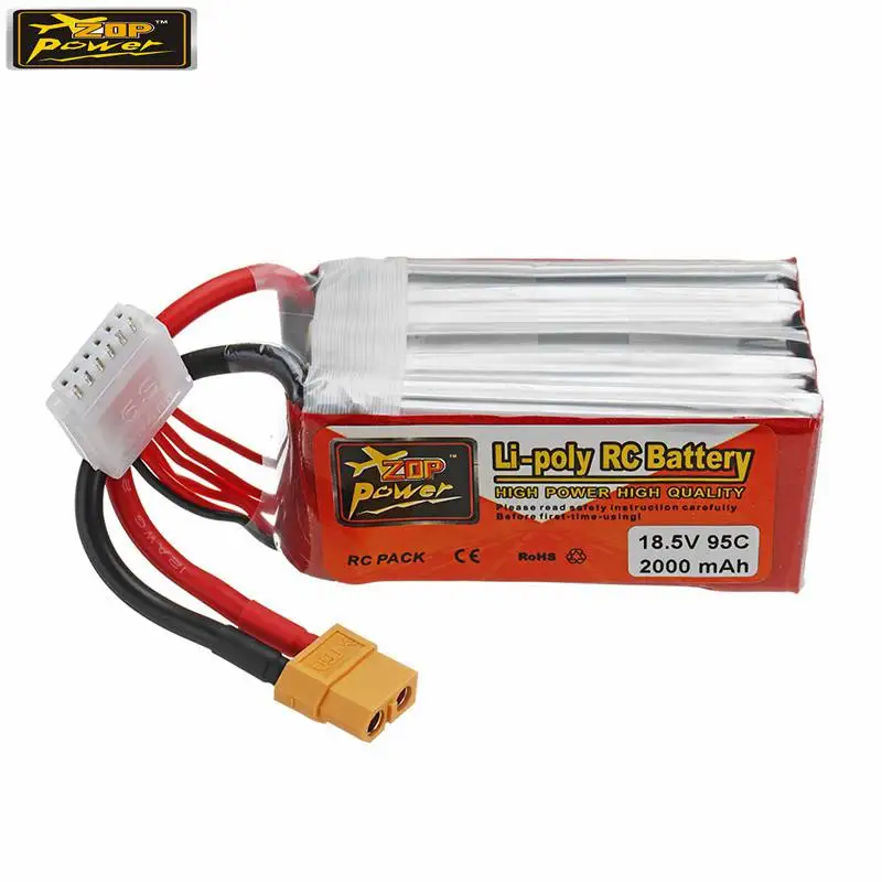 ZOP POWER 18 5 V 2000mAh 95C 5S аккумуляторная батарея Lipo с разъемом XT60 для FPV Racing Drone|Детали и