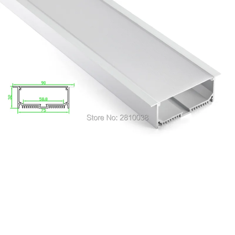 

100 X 1M Sets/Lot Al6063 T6 aluminium profile led strip and Super wide T-shape led profile aluminum for ceiling or wall lamp