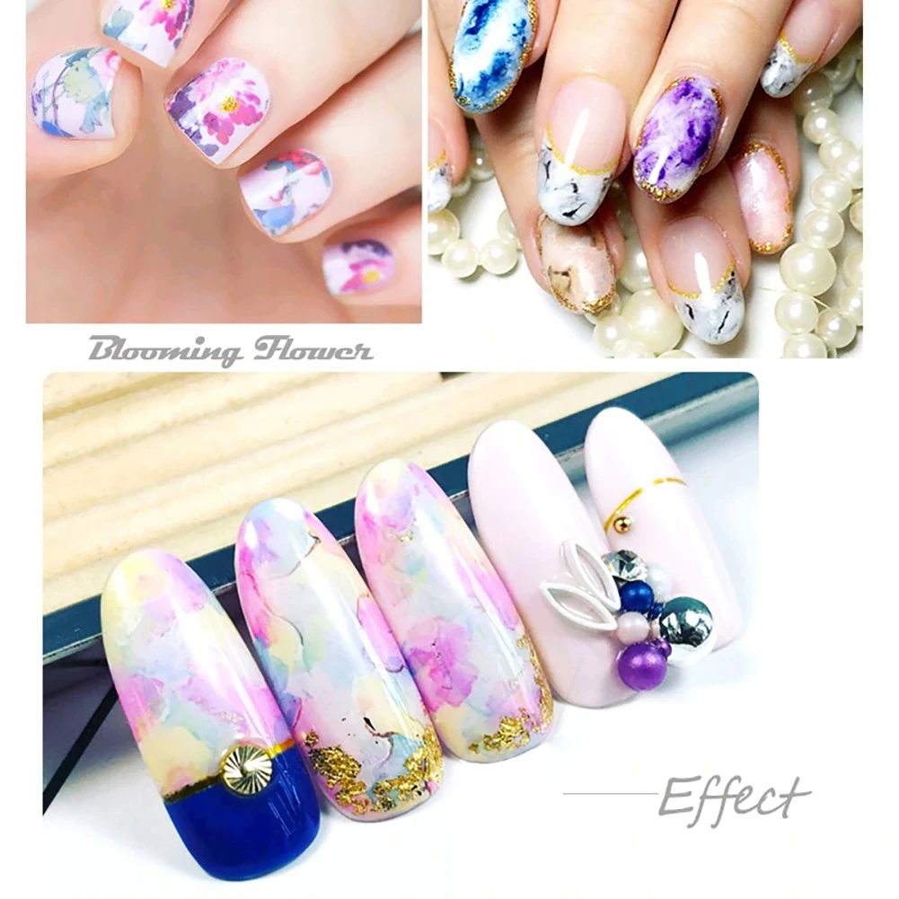 Сделай Сам акварельный лак для ногтей цветущий гель легко наносится эффект дыма