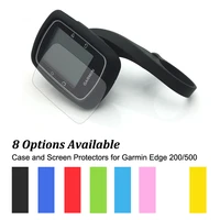 black 31 8mm outdoor mount bracket holder rubber protect case screen protector for gps garmin edge 500 200