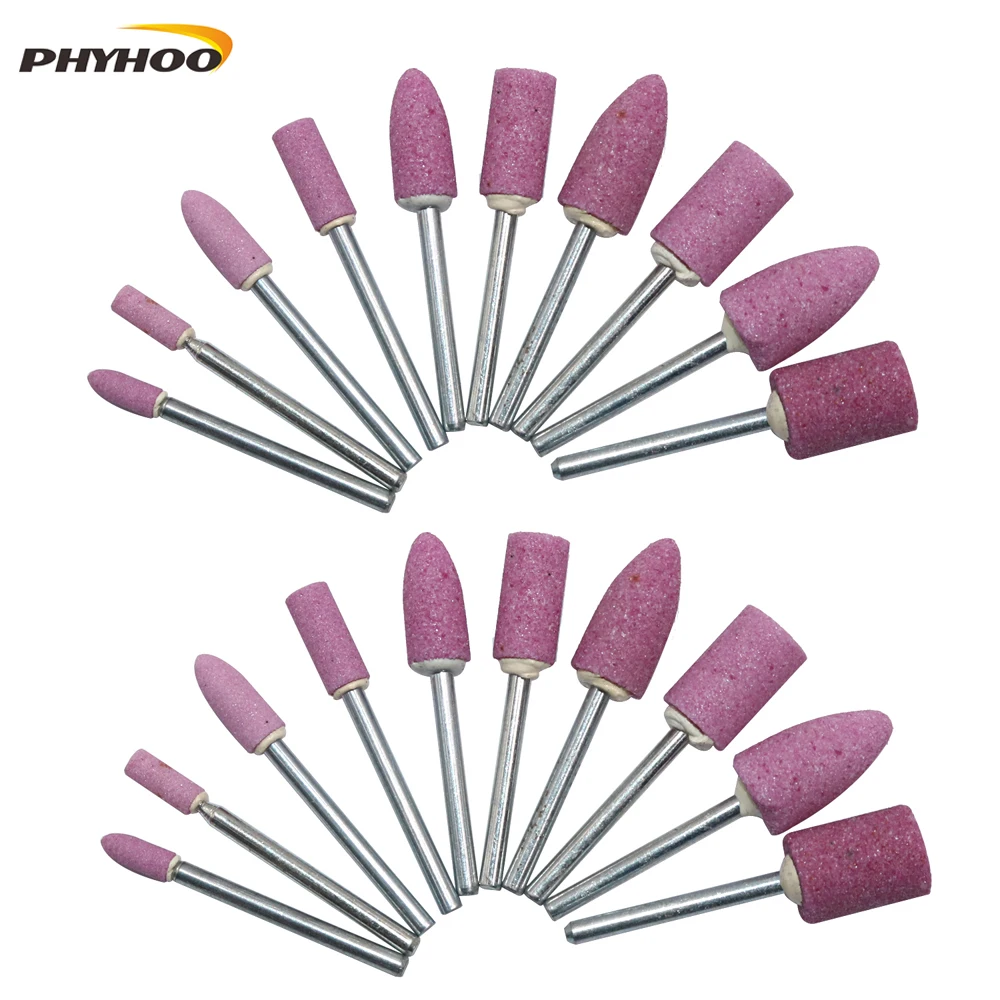 

1/8" Shank Abrasive Mounted Stone Grinding Wheel Head Rotary Tool Kit 20pcs/Set