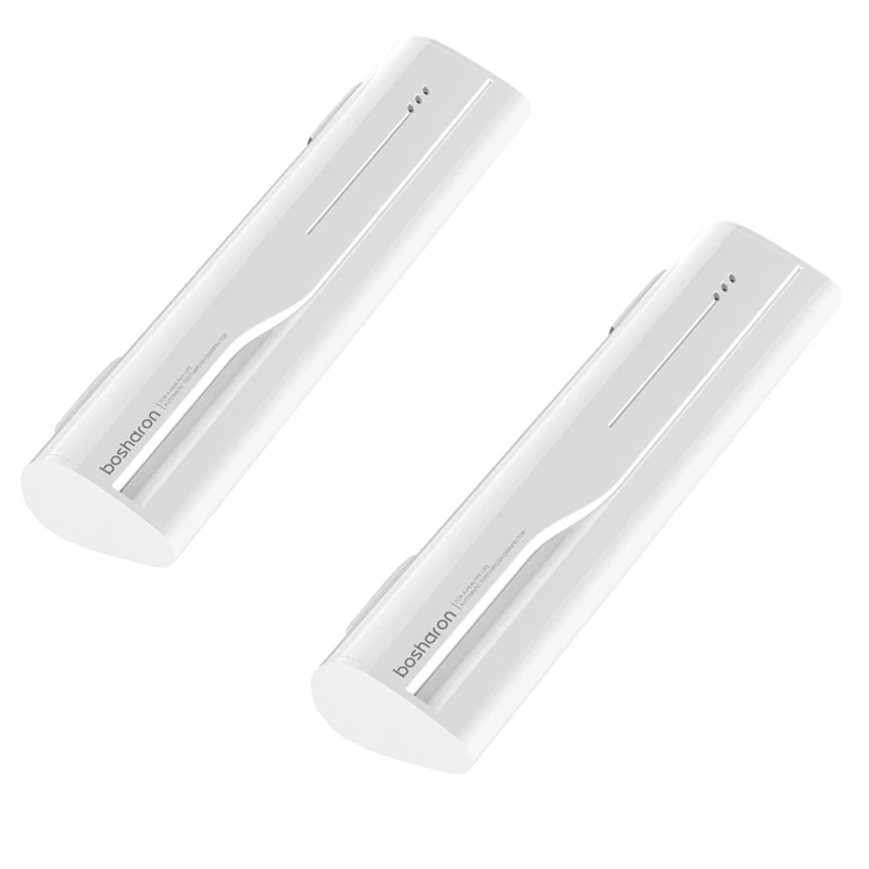 2 pcs White Портативный держатель для зубных щеток УФ дезинфицирующее средство USB перезаряжаемая Автоматическая дезинфекция зубная щетка для путешествий коробка аксессуары для ванной комнаты - Цвет: 2 pcs White