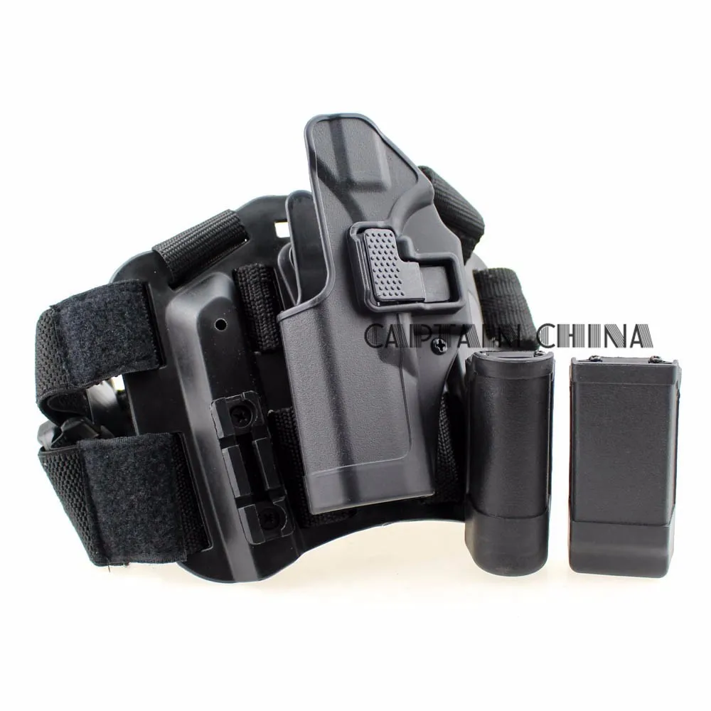 Тактическая кобура Glock для левой и правой руки, черный, коричневый, зеленый, левая ножка, кобура для бедер, пистолет W/подсумок для Glock 17, 19, 22, 23, 31