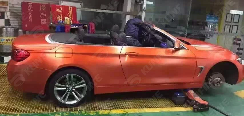 Автомобильный Стайлинг обертывание холодная матовая оранжевая Автомобильная