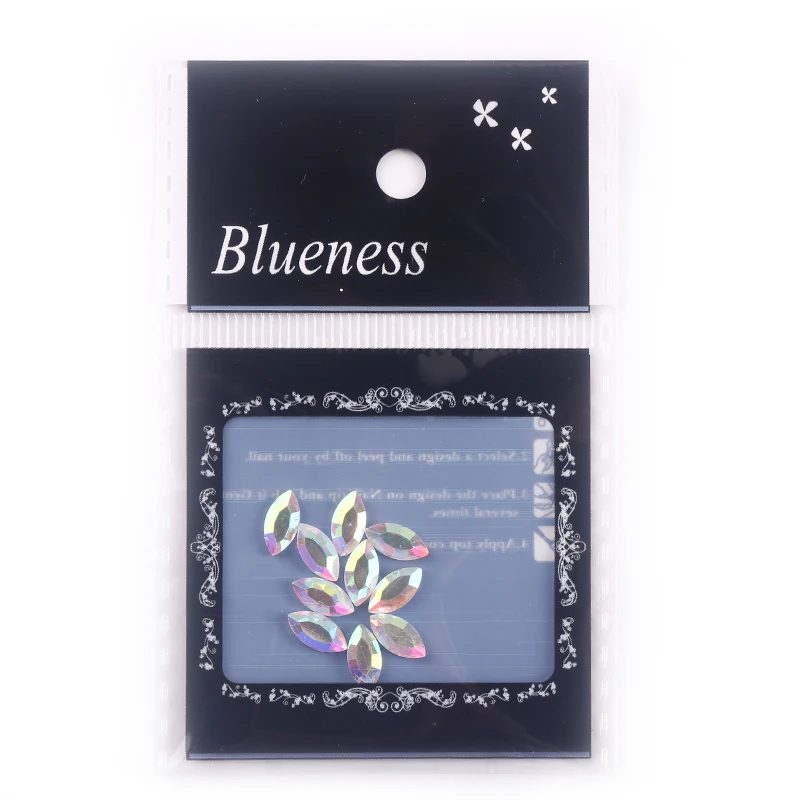 Блестящие стразы Blueness для маникюра украшения ногтей 10 шт. хрустальные шпильки