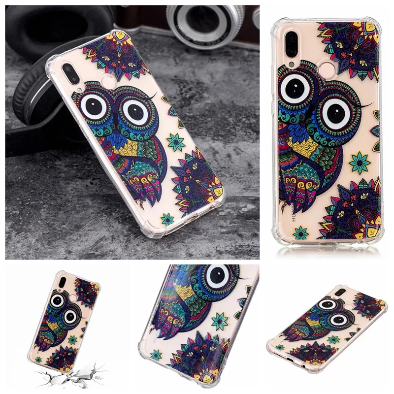 Для huawei P20 Lite телефона сумки четыре угол противоударный 3D рельеф мультфильм