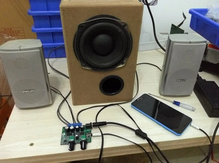 HIFI TDA2030 2 1 Сабвуфер стерео аудио цифровой усилитель мощности плата басов выход 6