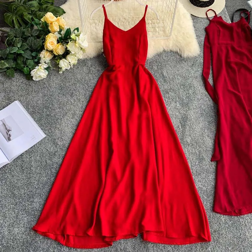 NiceMix vestidos verano vogue Нарядный сарафан элегантные женские платья темперамент сексуальный v-образный вырез Летний Пляжный с открытой спиной платье Лон