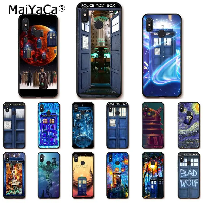 

MaiYaCa Tardis Box Doctor Who DIY Painted Phone Case for Xiaomi Redmi8 4X 6A S2 7A 5A Redmi 5 5Plus Note5 7 Note8pro