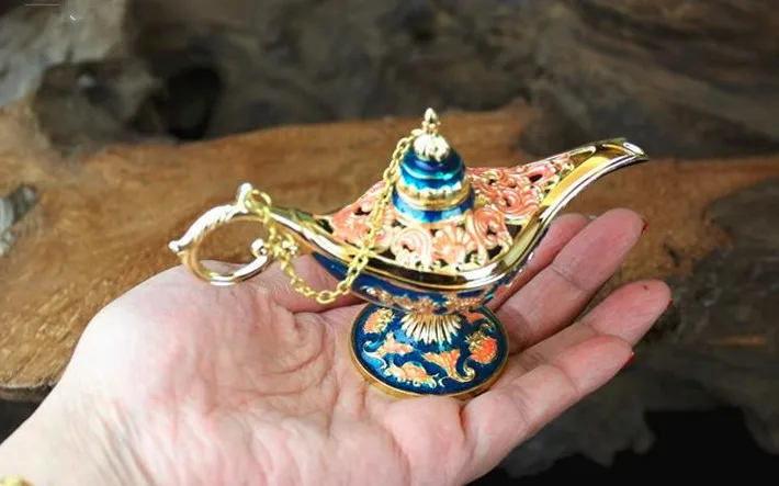 Аладдин лампа металлические фигурки маленький домашний декор Настольный