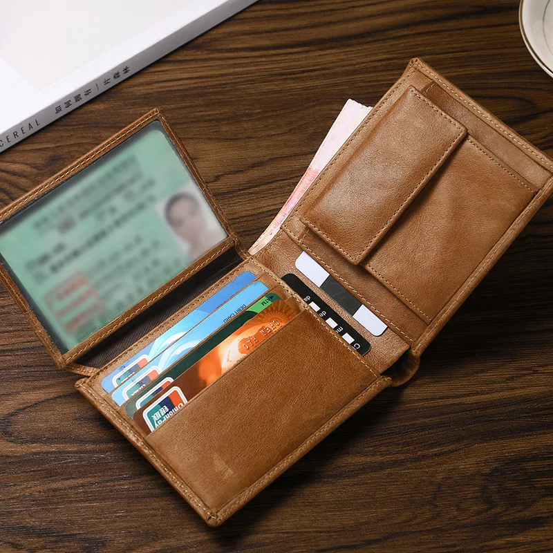 

Мужской кошелек из натуральной кожи, Вместительная дорожная Обложка для паспорта, чехол для документов, кредитных карт, портмоне