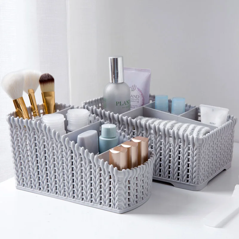 Креативный Настольный макияж коробка для хранения многогранная пластиковая с