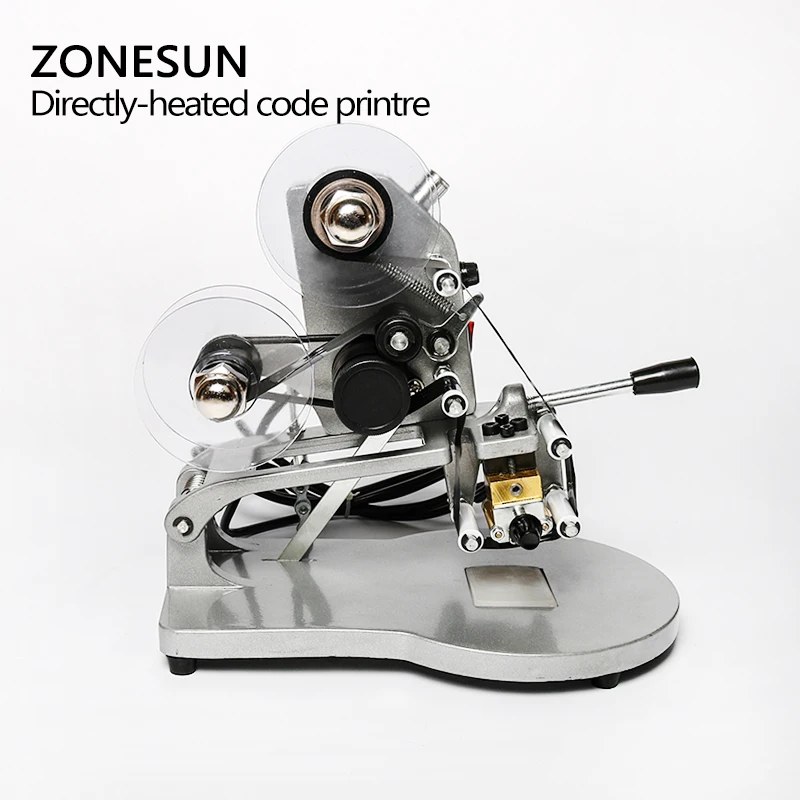 ZONESUN ручной принтер горячего печати ленточный кодер с датой термопресс машина