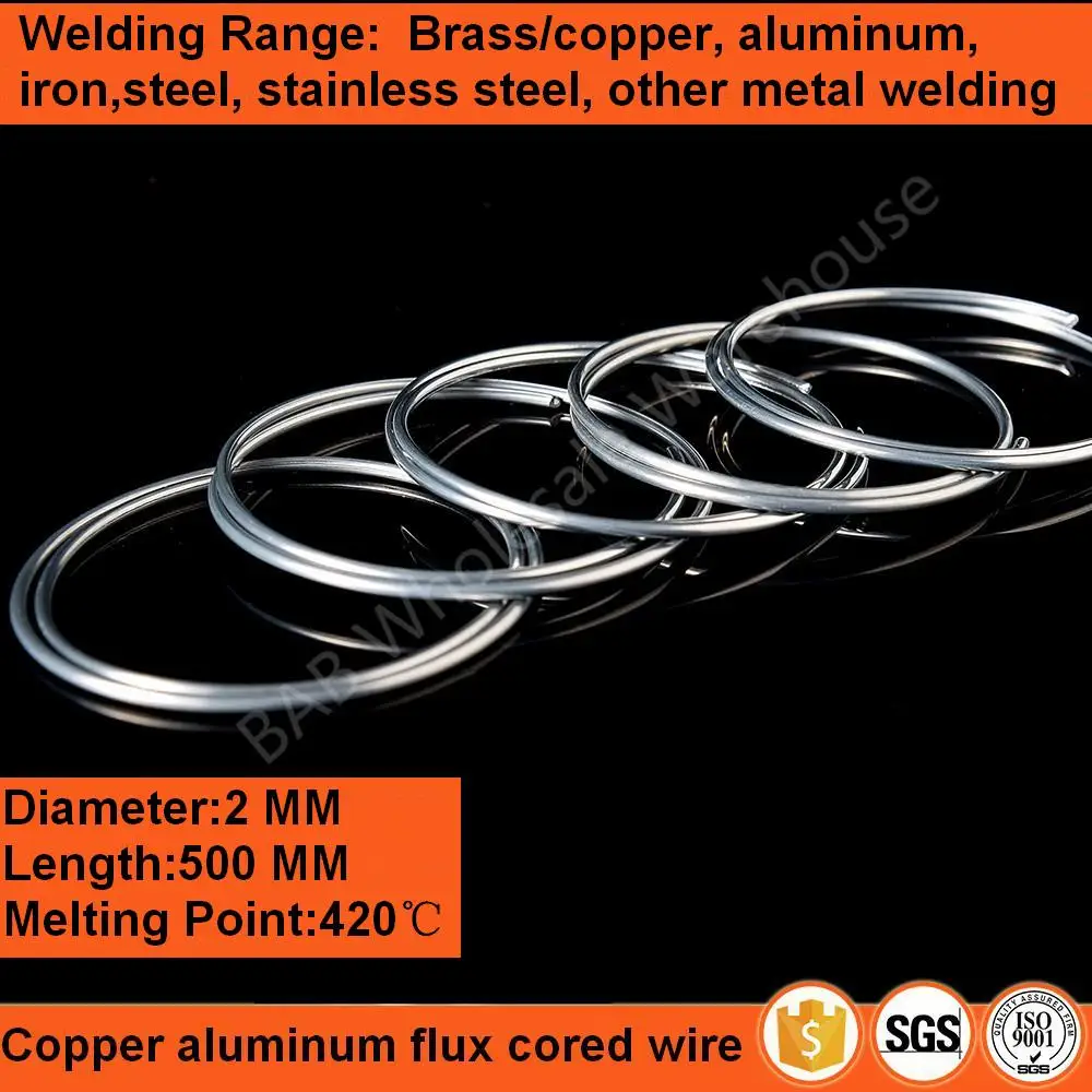 2mm*500mm Copper aluminum flux cored wire used for welding Brass/copper, aluminum,iron,steel,stainless steel,other metal welding