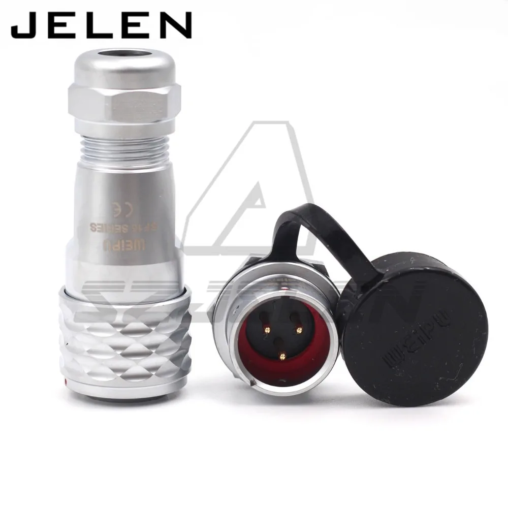 Серия WEIPU SF16, 3-контактные водонепроницаемые разъемы, светодиодный разъем кабеля питания, штекер и гнездо, электрическая розетка