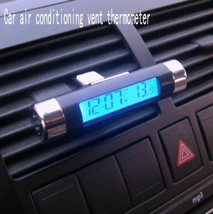 Автомобильный термометр для кондиционера Синий ЖК автомобиля электронные часы