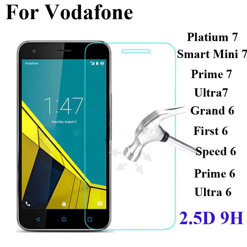 Закаленное стекло для Vodafone Smart Prime 6 Ultra 7 Speed First Grand Защитная пленка экрана с