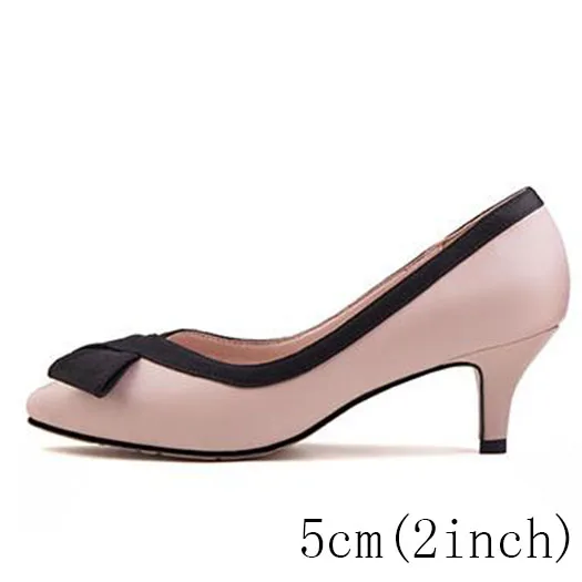 pink heel 5 cm Высокие каблуки Многоцветный галстук-бабочка тонкий мода Женская обувь желтый свадьба котенок низкий каблук розовый Указательный палец Плюс размер 12 44 насосы Весна осень Китай китайская новая - Цвет: pink heel 5 cm