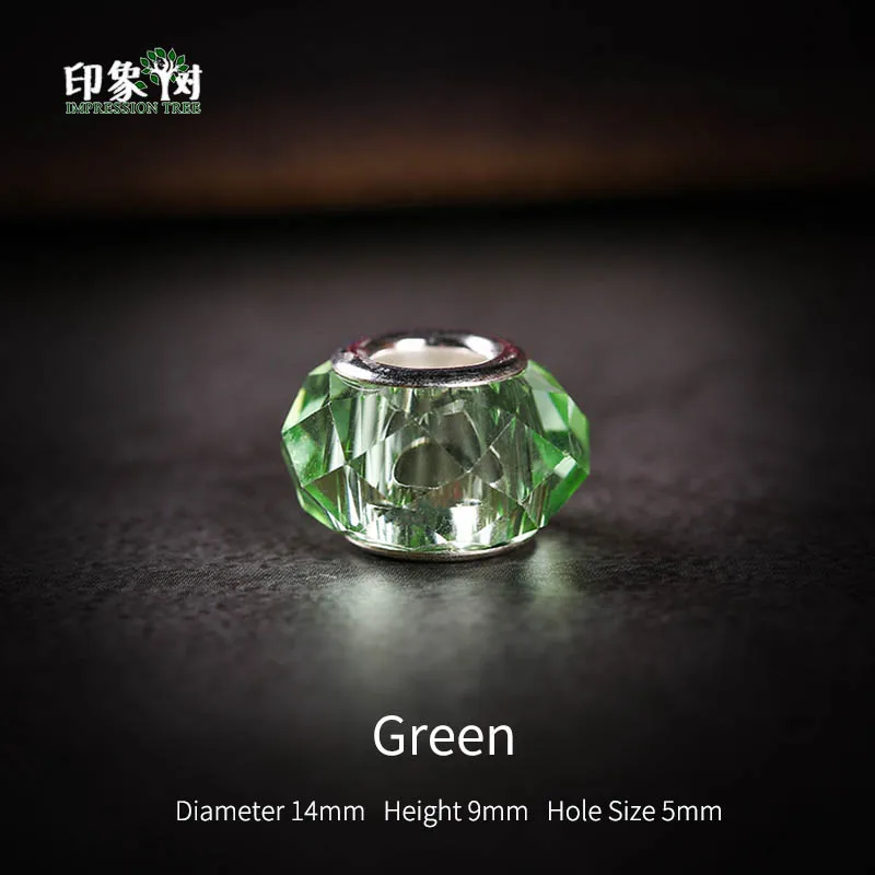 Green 10pcs 12 видов цветов, 10 шт., стеклянные граненые бусины с большим отверстием для самостоятельной сборки, Европейские Бусины, 14x9x5 мм, подходят для изготовления браслетов, подвески, рукоделие, изготовление ювелирных изделий 16013 - Цвет: Green 10pcs