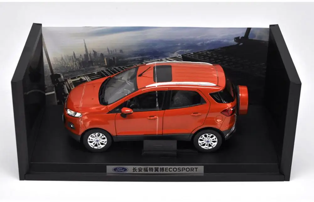 1/18 весы Ford Ecosport SUV Orange литье под давлением автомобильные модельные игрушки, коллекционные