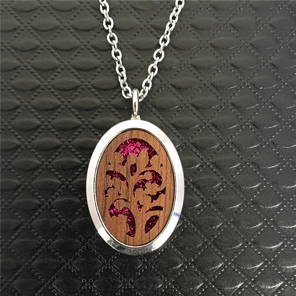 2019 новый деревянный медальон Подвеска овальная Магнитная застежка подвески