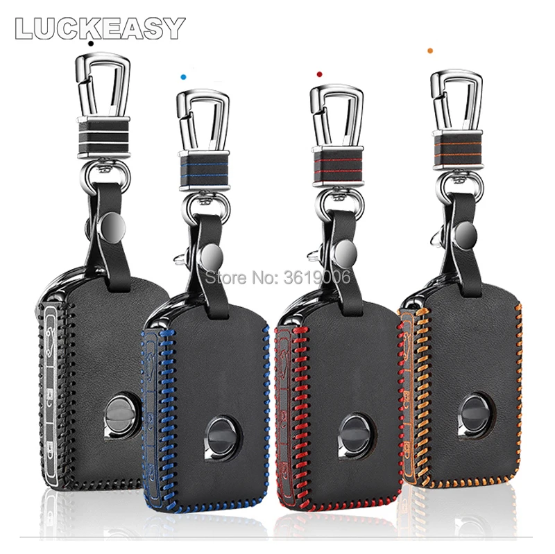 Высококачественный кожаный чехол для ключа дистанционного управления LUCKEASY