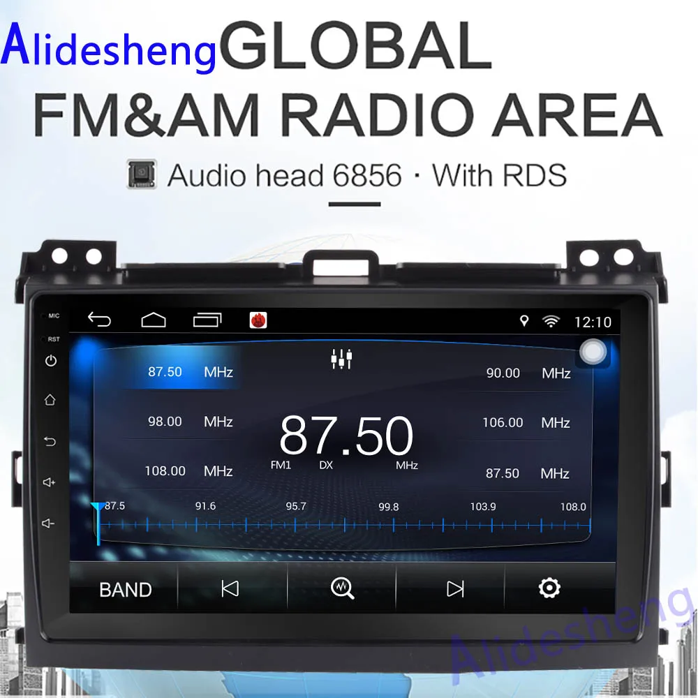 Четырехъядерный Android 7 1 автомобильный DVD мультимедийный плеер для Toyota Prado 120 Land