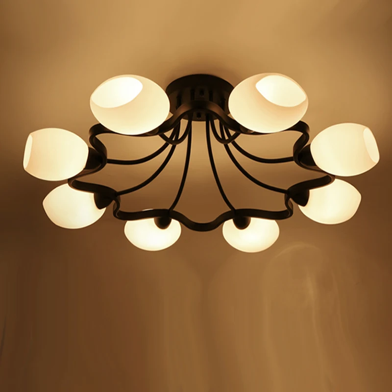 

LED living room chandelier lighting American lighting simple modern master bedroom idyllic dining room Veayas