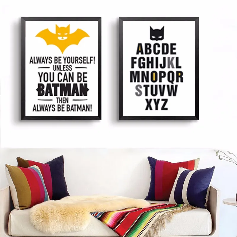 Super Hero Batman Poster Canvas Painting Wall Art by Numbers Pictures for Living Room No Frames | Дом и сад