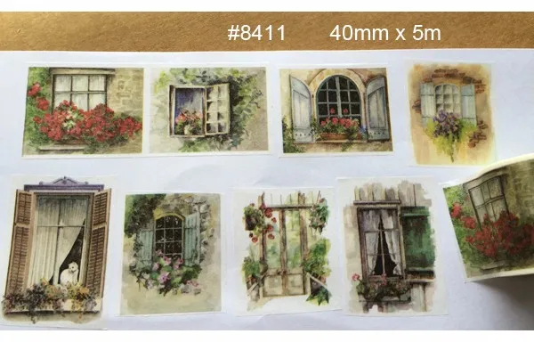 

High Quality Animal Flowers Japanese Washi Tape Diary Planner Decorative Adhesive DIY Masking Paper Tape Label Stickers Gifts