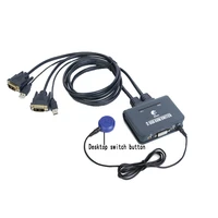 dvi kvm switch 2 in 1 out dvi switch with cable for dual monitor keyboard mouse dvi switch support desktop controller switching