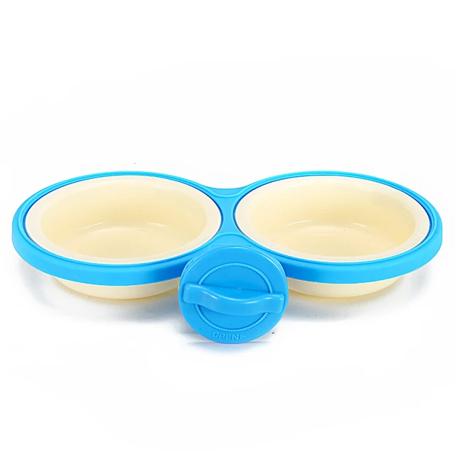 Blue Подвесные миски для собак, для домашних животных, кошек, съемные миски, миски для лакомства, миски для собак, питье, питание от опрокидывания, аксессуары для собак FD0053 - Цвет: Blue